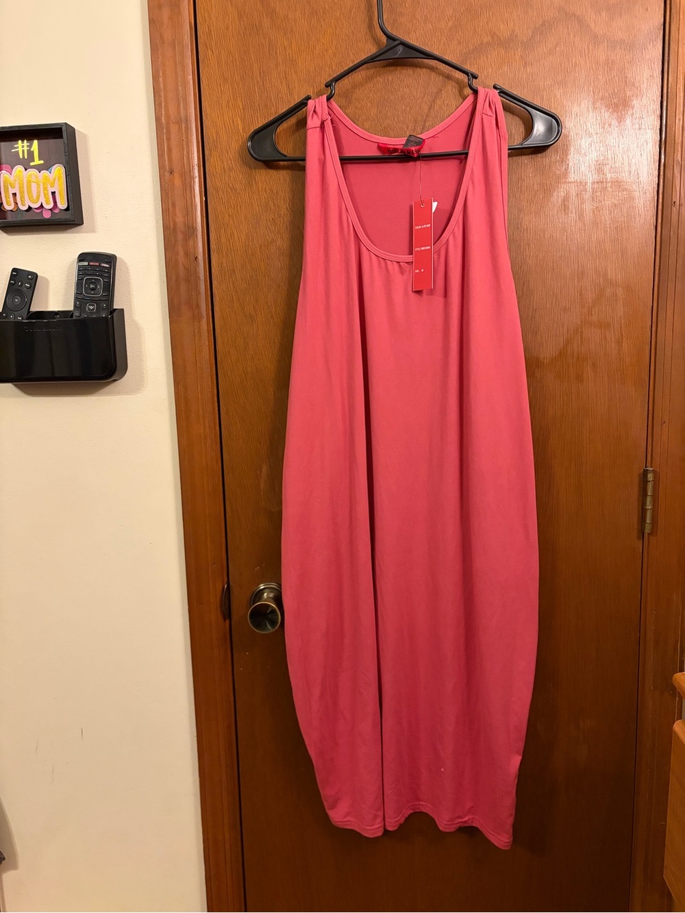 Hot Kiss Coral Pink Sleeveless Maxi Dress